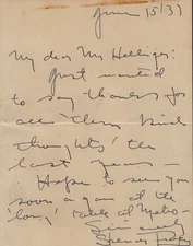 SPENCER TRACY - AUTOGRAPH LETTER SIGNED 06/15/1937