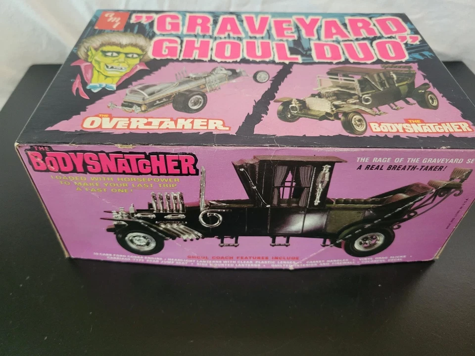 Graveyard Ghoul Duo T309 AMT Overtaker Bodysnatcher Vintage NEW 1969 Munsters  - Image 4 of 4