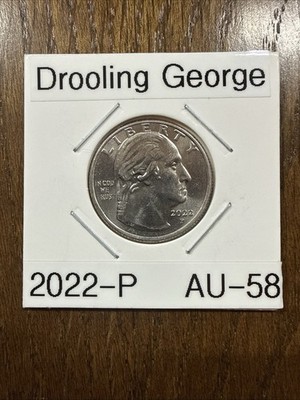 2022-P Maya Angelou Quarter  Drooling George  Die Chip Error AU-58 Nice Appeal