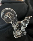 HUGE Steuben Glass Rooster Art Deco Carder #7847 w/ Chips on 2 Base Corners