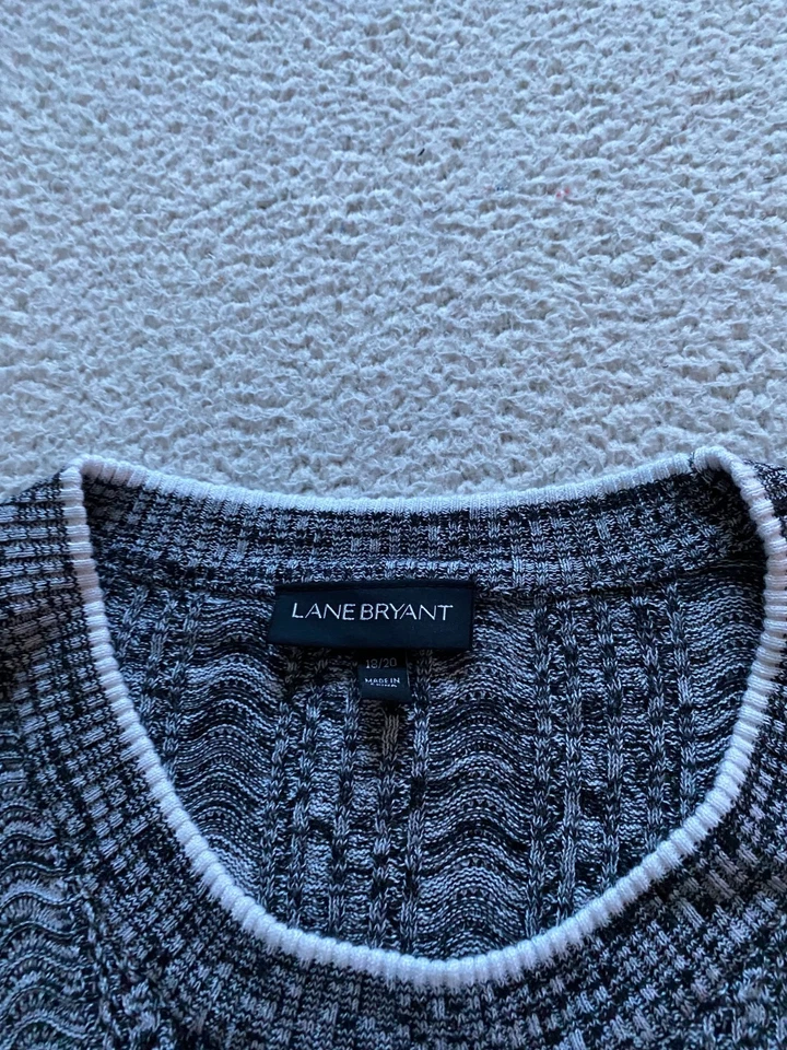 Suéter Pullover Lane Bryant Mujer Geométrico Manga Larga Multicolor Talla 18/20 Foto 4 de 4