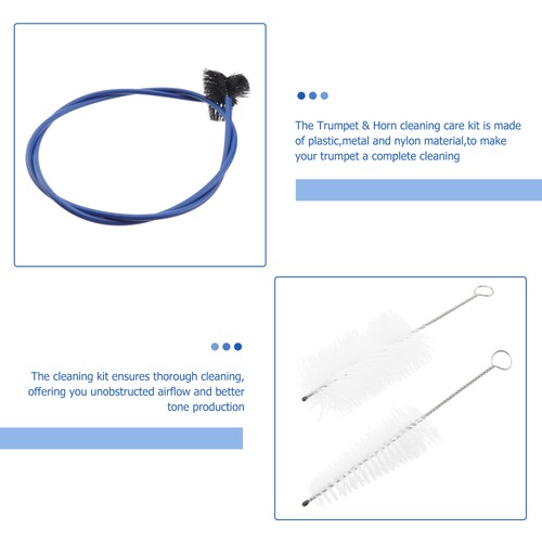 3 Pcs Instrument Cleaning Tools Trumpet Maintenance Flexible Brush for Trombone - Picture 10 of 12