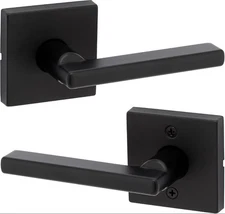 Kwikset Halifax Passage Door Lever Matte Black 720HFL SQT 514 / 97200-871 NEW