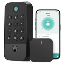Smart Door Lock Lever Handle Set Fingerprint Keyless Digital Keypad App Remote