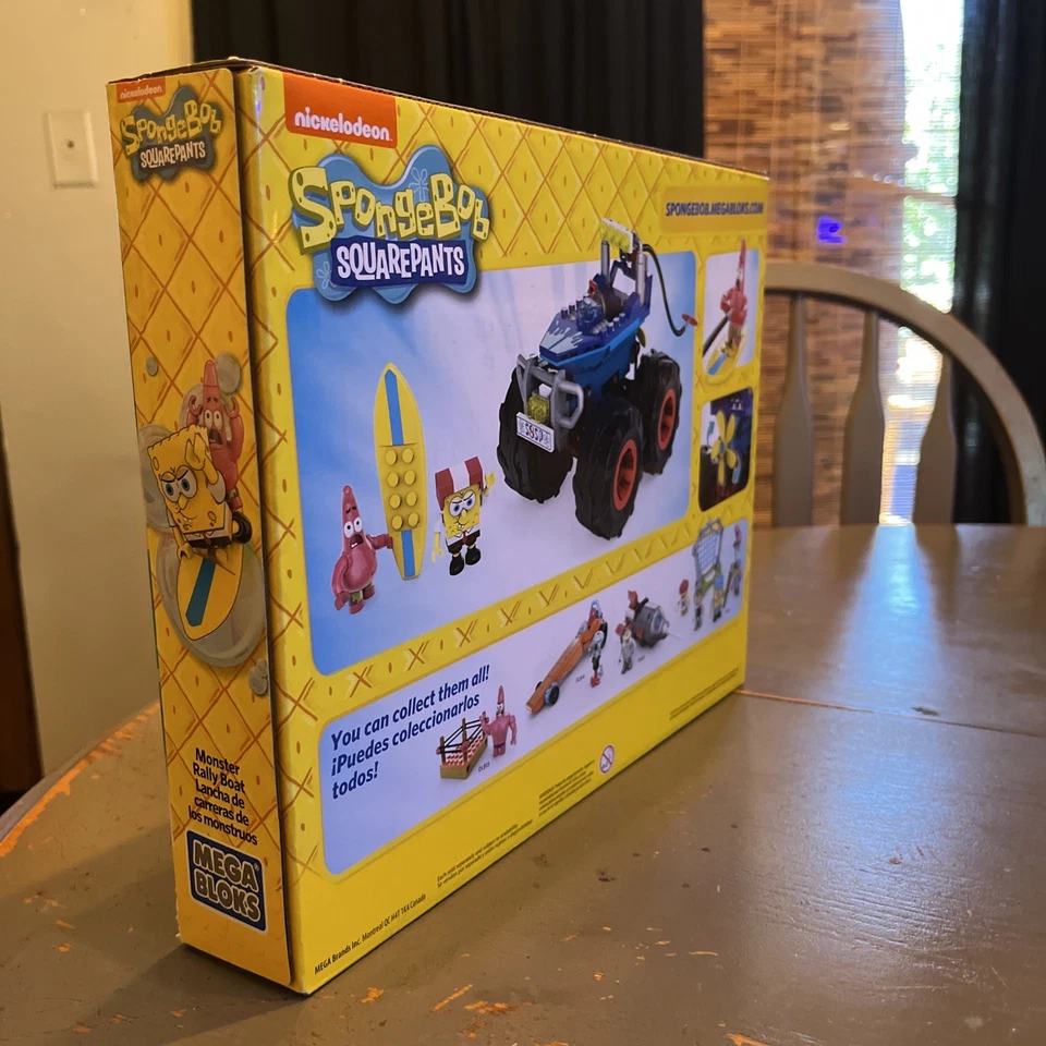 Mega Bloks Bob Esponja Pantalones Cuadrados Monster Rally Boat Sin usar, en caja sellada Foto 3 de 4