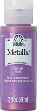 Metallic Acrylic Paint in Assorted Colors 2 Ounce , 668 Plum