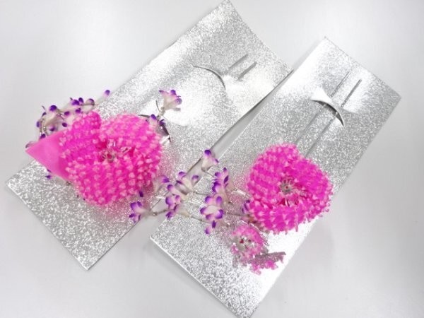 Sosou Shibori Tsumami Craft Hairpin Set Antique Large Pack