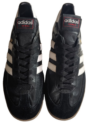 adidas Samba KANGAROO LEATHER Black Size 8 Vintage 2002 Samba K Rare Soccer