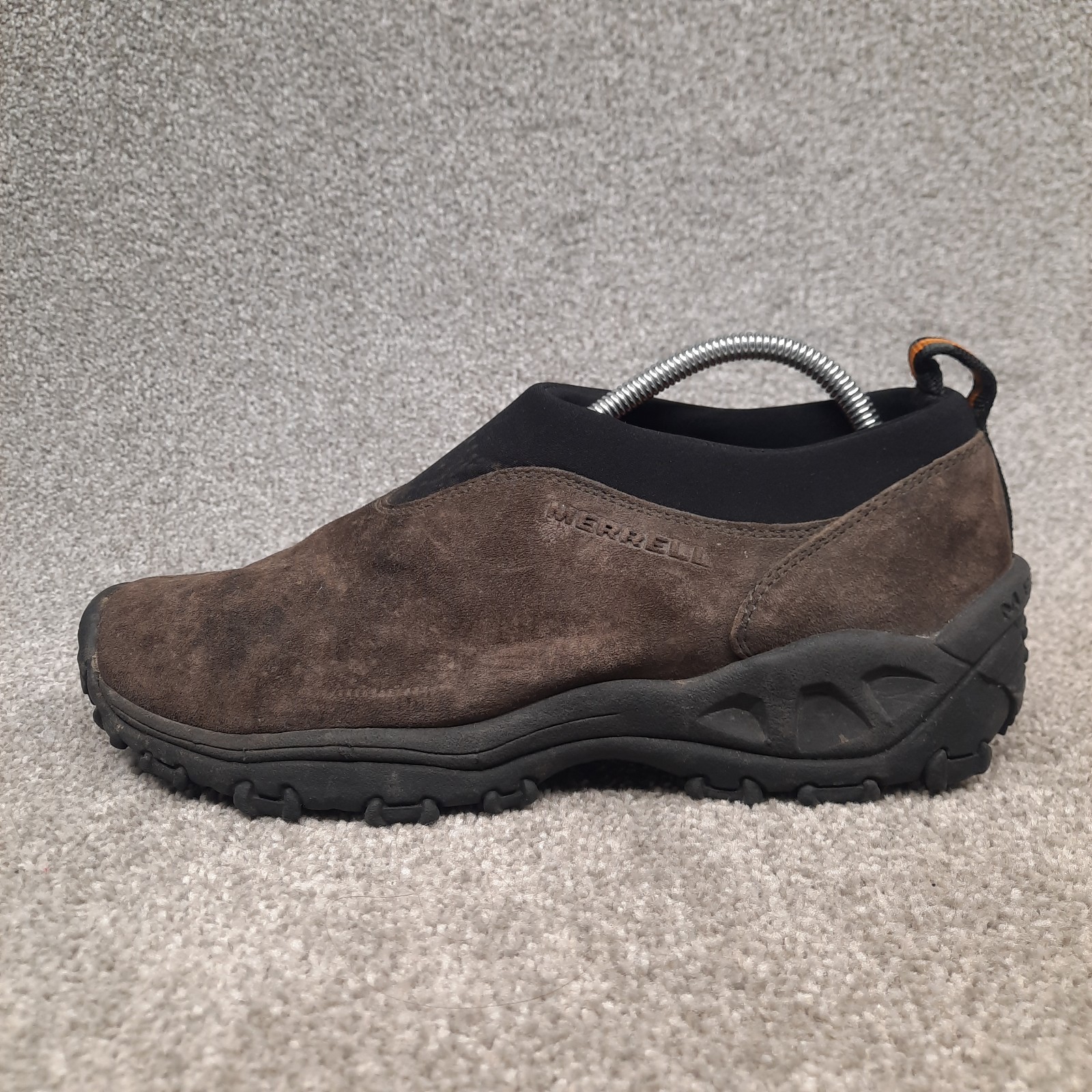 Merrell Orbit Moc scarpe slip on donna taglia 11 marrone nero scamosciato invernali trail