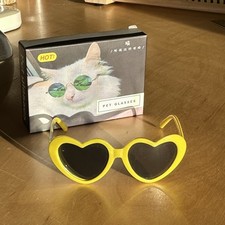 Cat Dog Heart Shape Sunglasses Pet Supplies Accessories Headwear Eyewear Toy
