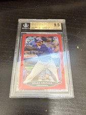 Nolan Arenado 2013 Bowman Chrome Draft Red Wave Card Refractor #41 20/25 BGS 9.5