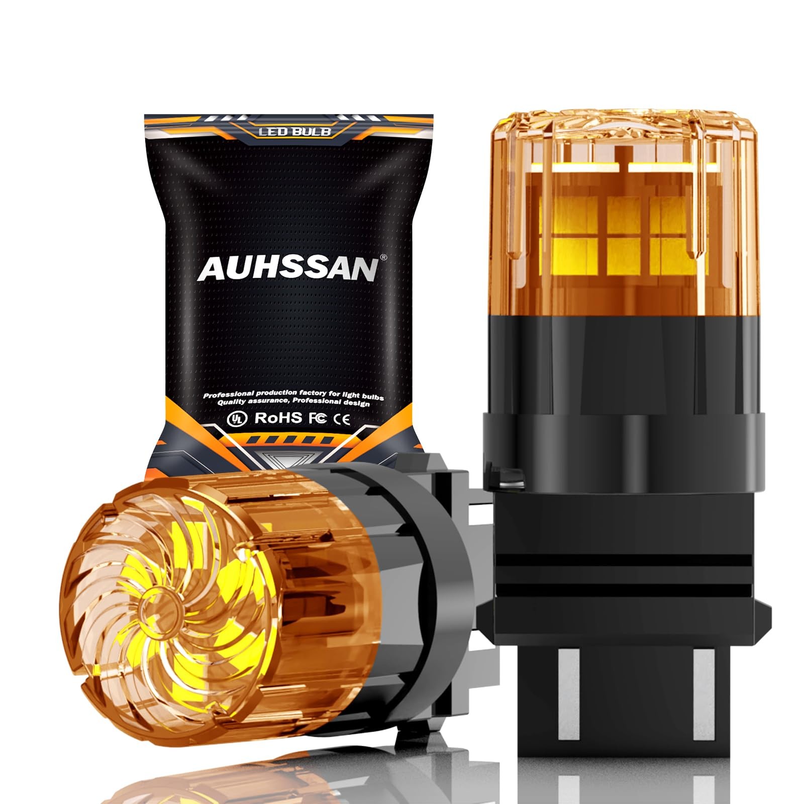 Ampoule LED 3157 T25 premium ambre 2835 18SMD haute performance 12V 24V