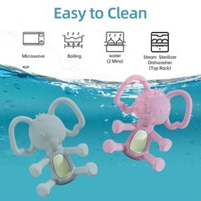 Elephant Shape Baby Teether Teething Toy Teething Pacifier Silicone Ch CX4