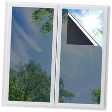  Window Film One Way Daytime Privacy Window Tint for Home, 17.5" x 78.7" Black