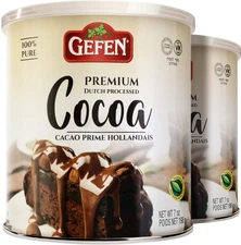 Gefen 100% Pure Dutch Processed Cocoa 7oz (2 Pack), Kosher for Passover