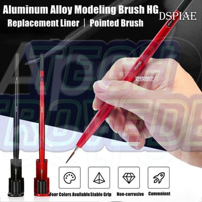 DSPIAE Aluminum Modeling Brush Painting Pen Craft Tools w/Replacment Nylon Tips
