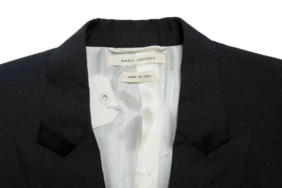 Blazer masculino Marc Jacobs 100% lã preto dois botões EUA 42 IT 52 - Imagem 4 de 4