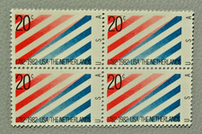 USPS Stamps .. 20c 1782-1982 USA-Netherland .. MNH .. Block .. 1982