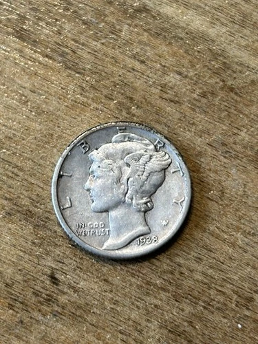 1938 Mercury Dime XF