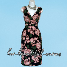 PHASE EIGHT FLORAL PRINT JERSEY WIGGLE OCCASION PARTY DRESS SIZE 8