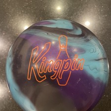 Brunswick Kingpin Solid Reactive Bowling Ball Black/Light Purp/Purp 15 LB