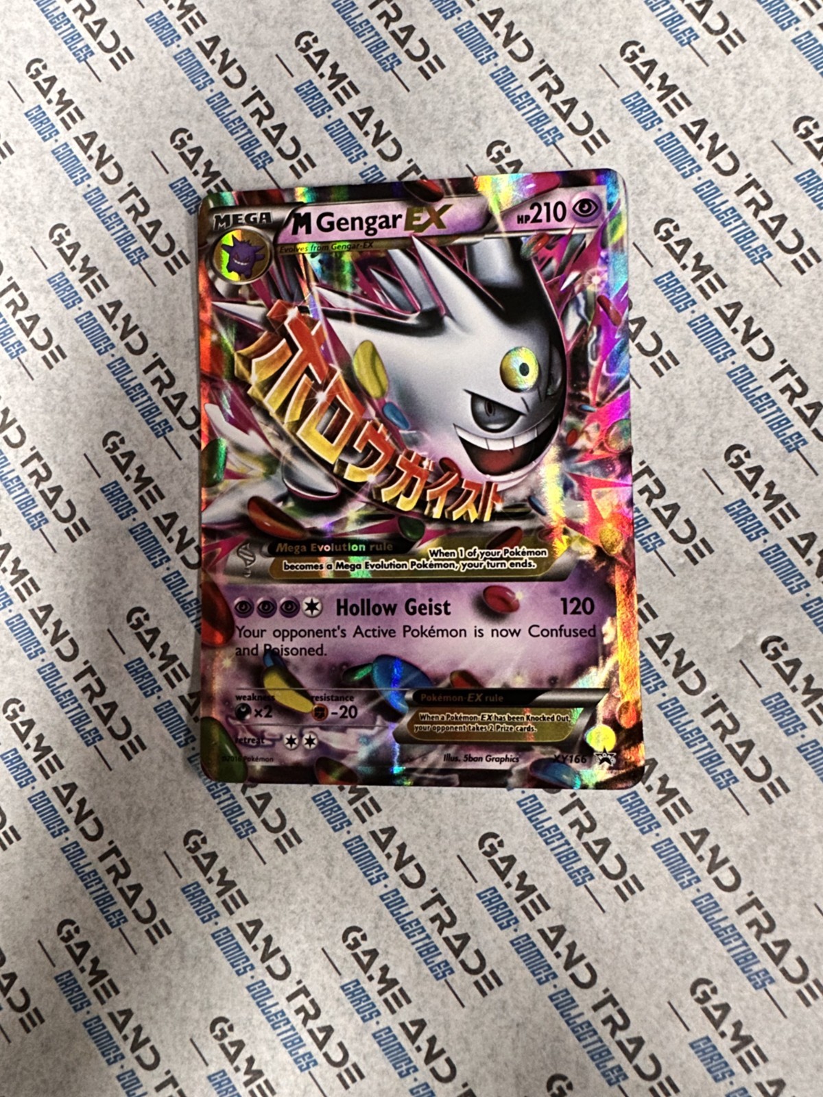 M Gengar EX XY166 Holo Card LP Condition