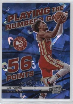 2021-22 Panini Contenders Optic Blue Cracked Ice Prizm /75 Trae Young #4 s1i