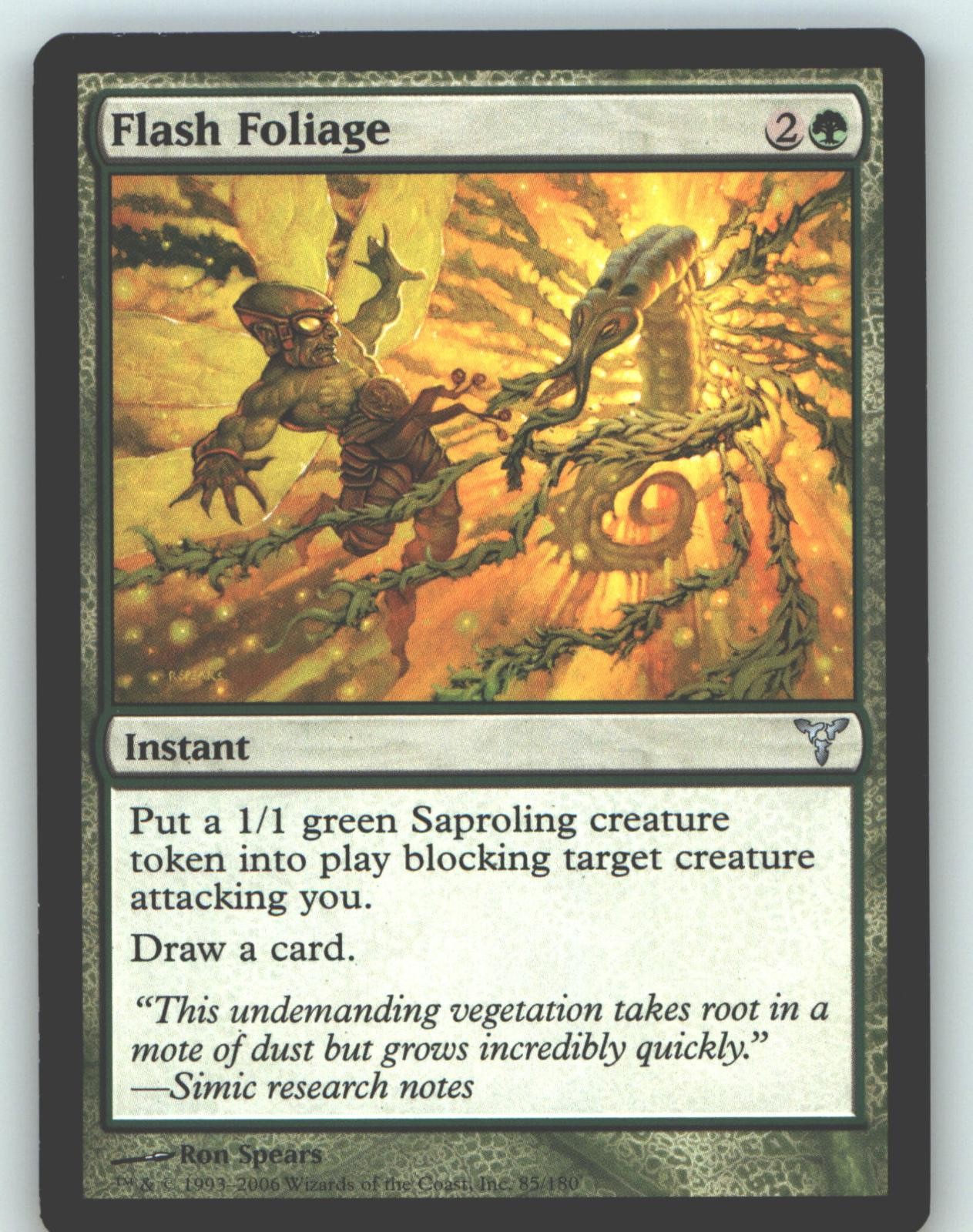 Flash Foliage 85 Uncommon Dissension Magic: The Gathering Lightly Played