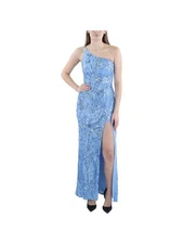 SPEECHLESS Womens Blue Lined Strappy Sleeveless Formal Gown Dress Juniors 3