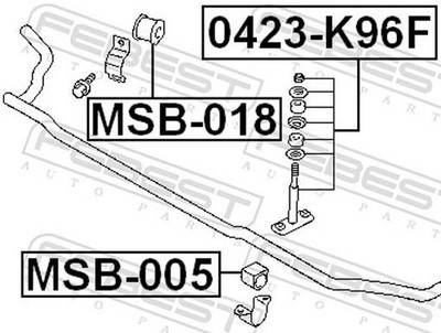 Für FEBEST MSB-005 FRONT STABILIZER BAR BUSH
