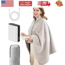 Heated Blanket Battery Operated,with Battery Pack,Cordless USB Heated Shawl,O...