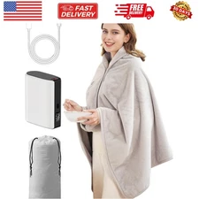 Heated Blanket Battery Operated,with Battery Pack,Cordless USB Heated Shawl,O...