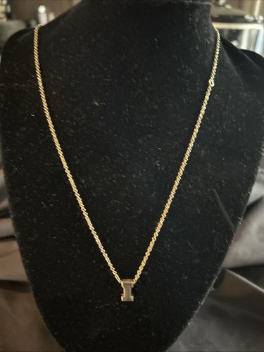 Vintage 1978 Avon Initial Attraction Letter I Choker Necklace