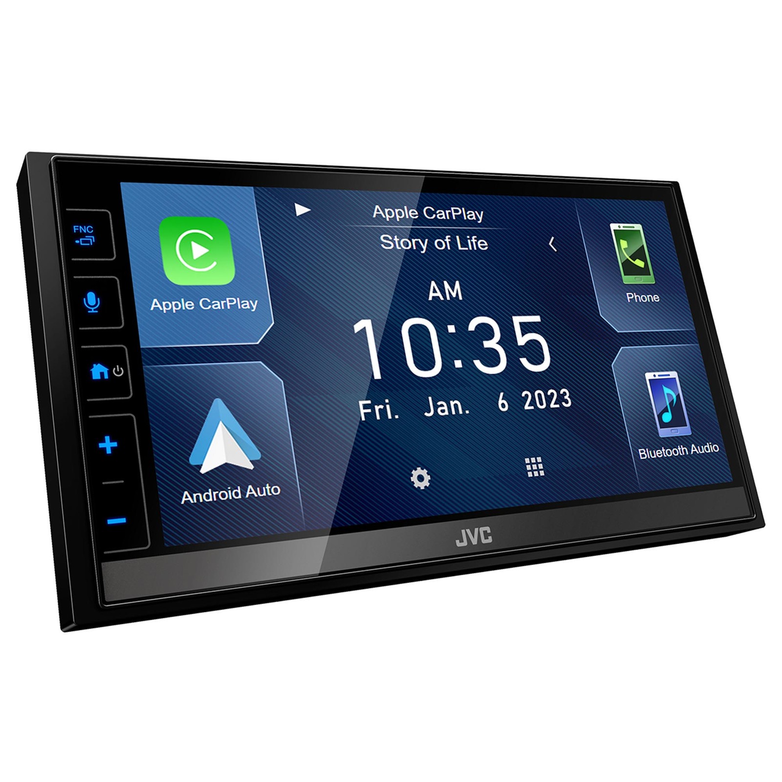 JVC KW-M780BT 6.8" Media Receiver, Capacitive Touch, Apple CarPlay/Android Auto.