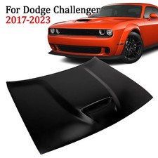 Fits 2017-2023 Dodge Challenger Srt Hood Panel Aluminum Black Replacement Fits 2017-2023 Dodge Challenger Srt Hood Panel Aluminum Black Replacement