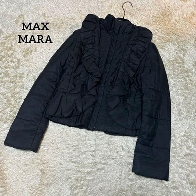 Max Mara Weekend Line Daunenjacke XL Schwarz Wende Rüschen Vintage Gut