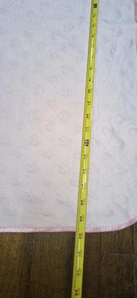 УЮТНЫЙ BABY девочка розовый Minky поднятые сердца одеяло атласная отделка милый  - Изображение 4 из 4