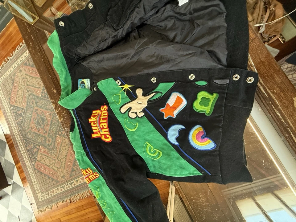 Chaqueta de Carreras Rara JH Designs Lucky Charms 2009 General Mills Talla Lg De Colección Promo Foto 4 de 4