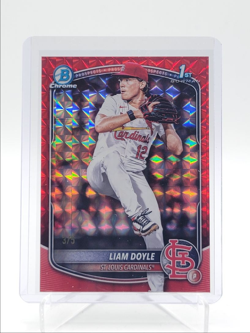 LIAM DOYLE 2025 BOWMAN CHROME DRAFT 1ST RED GEOMETRIC /5 Q4209