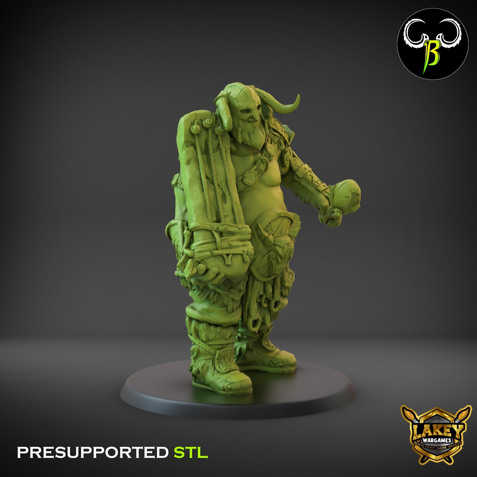 Valajar Chosen | Ogre | 3D Printed Miniature | Clay Beast Creation |