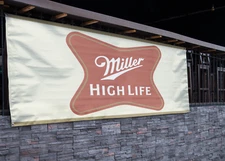 Gold Miller High Life Beer Banner (2.5ft x 5ft)