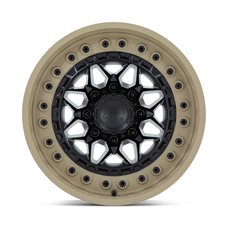 Black Rhino Alpha 18x9 8x6.5 Matte Black Sand Lip 18" 0mm For Chevy GMC Ram Rim - Image 3 of 4