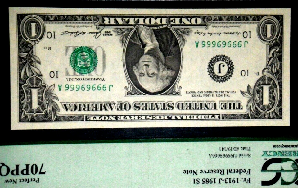 SANTO GRIAL SERIE MÁS ALTA CONOCIDA GRADUACIÓN PROFESIONAL GRADO 70 1985 $1 99969666 ALETA IMPECABLE Foto 2 de 4