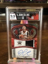 2017/17 CROWN ROYALE JOHN COLLINS JERSEY ON CARD AUTO RPA HGA 9.5 RJA-JCL
