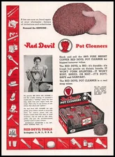 1946 Red Devil Tools Irvington New Jersey Copper Pot Cleaners Display Print Ad