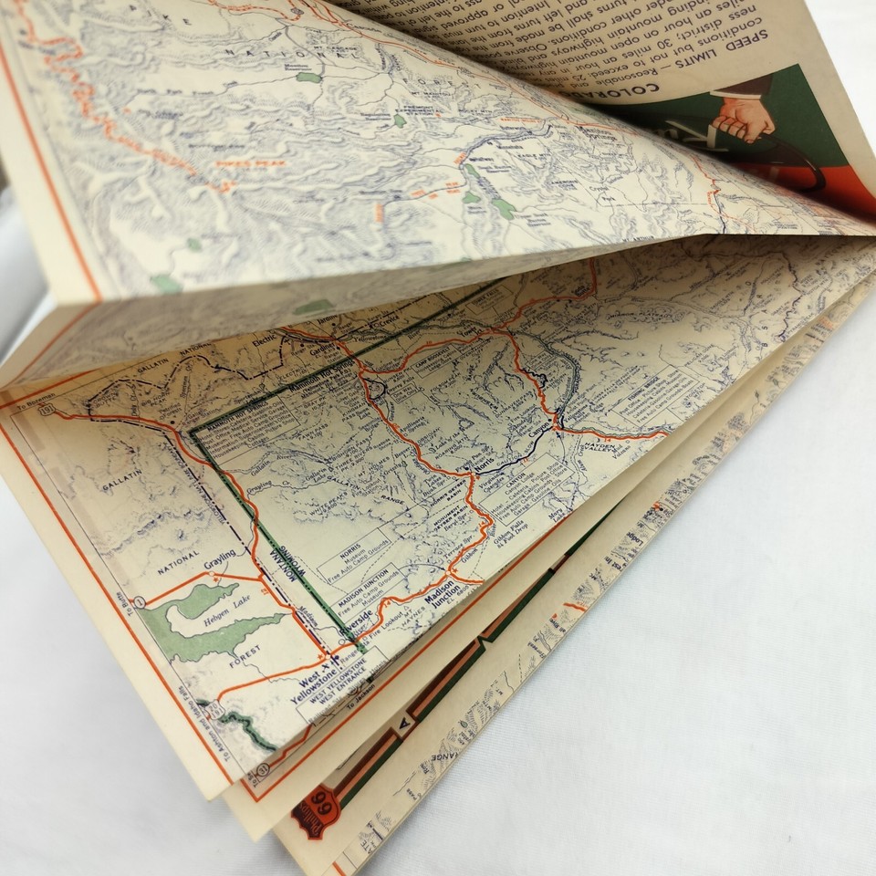 Phillips 66 Colorado Vintage Travel Map Gallagher & Hanna Great Bend