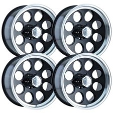 Set-4 Ion 171 15x8 6x114.3 -27mm Black Machined Wheels Rims 15 Inch