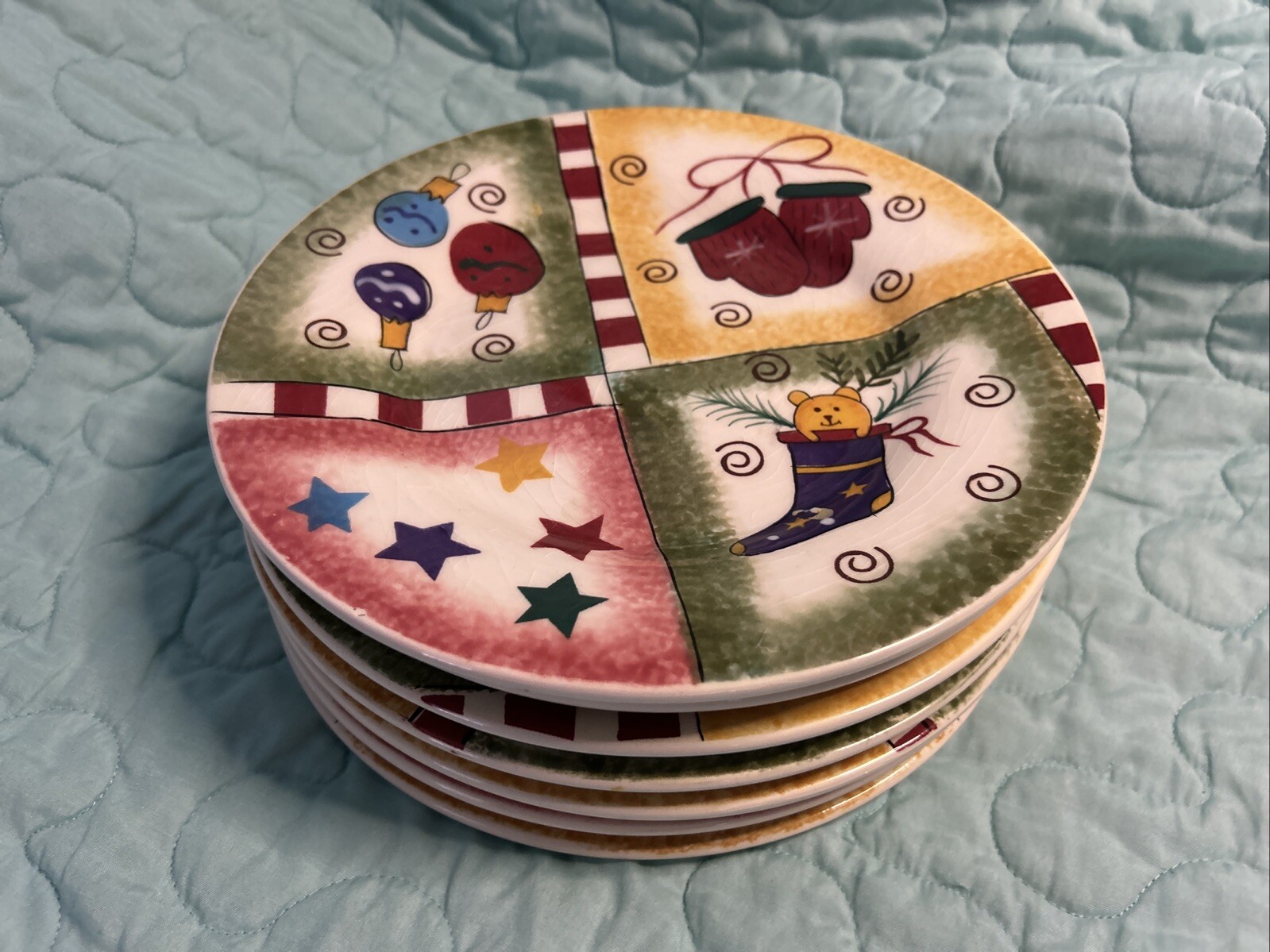 Set of 7 Pfaltzgraff Christmas Holiday Magic 8