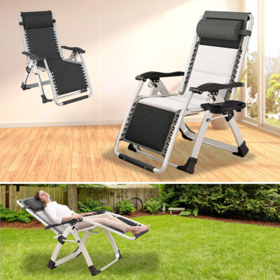NAIZEA Zero Gravity Chair Outdoor Lounge Chair Bed Sun Loungers Cushion Mattress