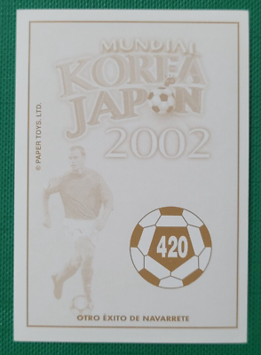 2002 Navarrete Korea Japan World Cup FIFA Face CROMO #420